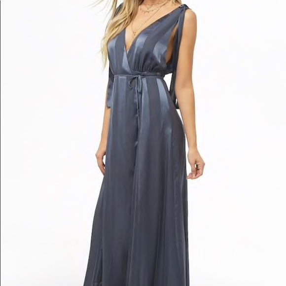 Forever 21 Dresses & Skirts - Forever 21 | 🆕 Striped Wrap Maxi Dress Holiday Party Bridesmaid Silk